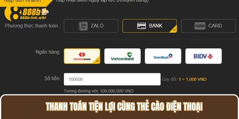 Thanh toán tiện lợi cùng thẻ cào điện thoại